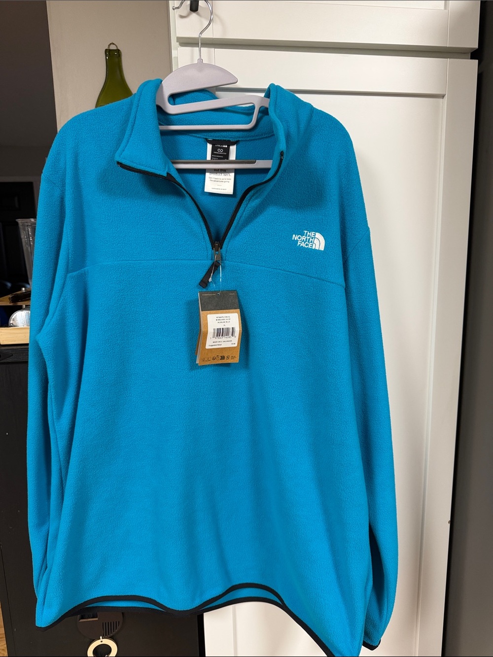 The North Face Men’s Anchor Alkaline Blue Half-Zip Fleece Pullover